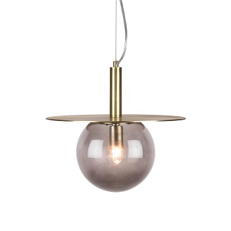 Lampa wisząca ze szklanym kloszem Smoke art deco